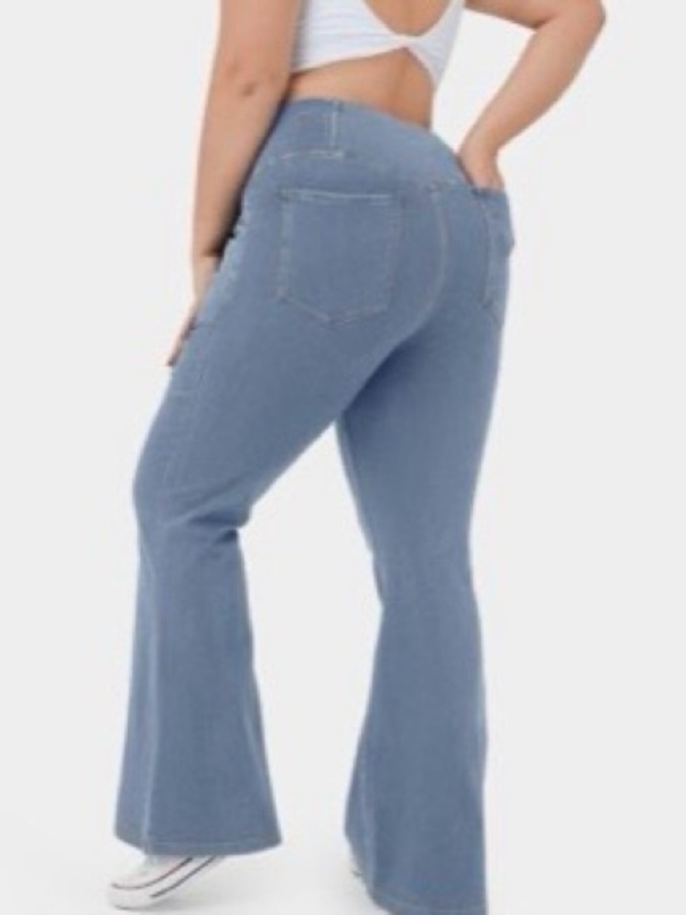 HALARA Light Blue Flare Jeans 2X